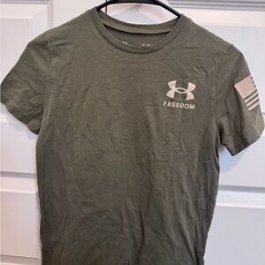 Under Armour Boys Olive Green Freedom T-Shirt